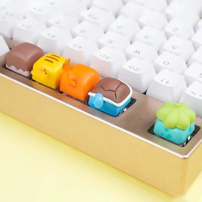 

1PC Cartoon Personality Tail Gaming Single Resin Keycap Elve Keycaps Festival Gift for Cherry MX Mechanical Keyboard for Key