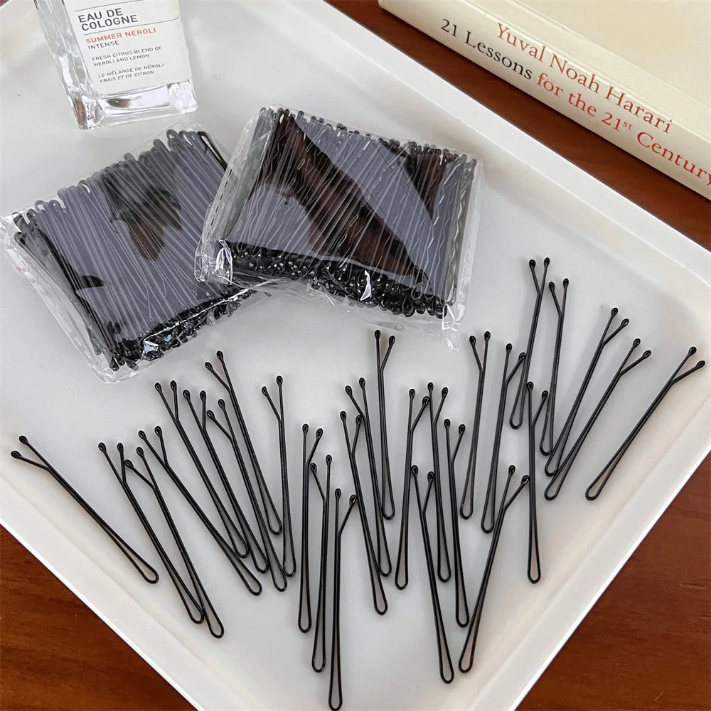 Black Bobby Hair Pin Hair Side Clips Bangs Clips Broken Hair Finishing Clips Simple Style Hair Accessories