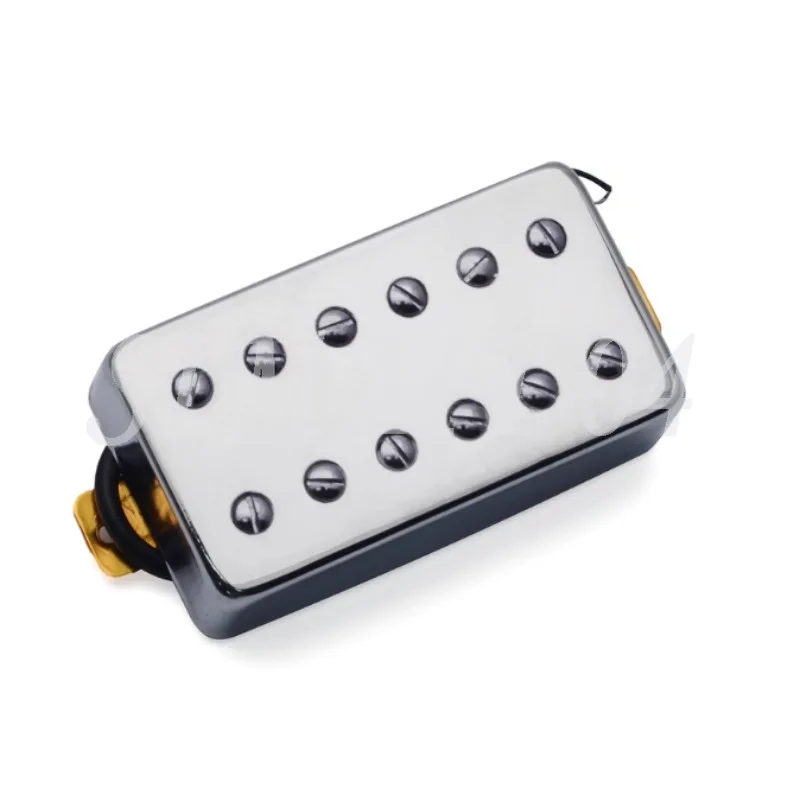 لاقط إطار سلكي مزدوج للجيتار الكهربائي، لاقط جيتار كهربائي فضي بدون إطار بستة أوتار #2