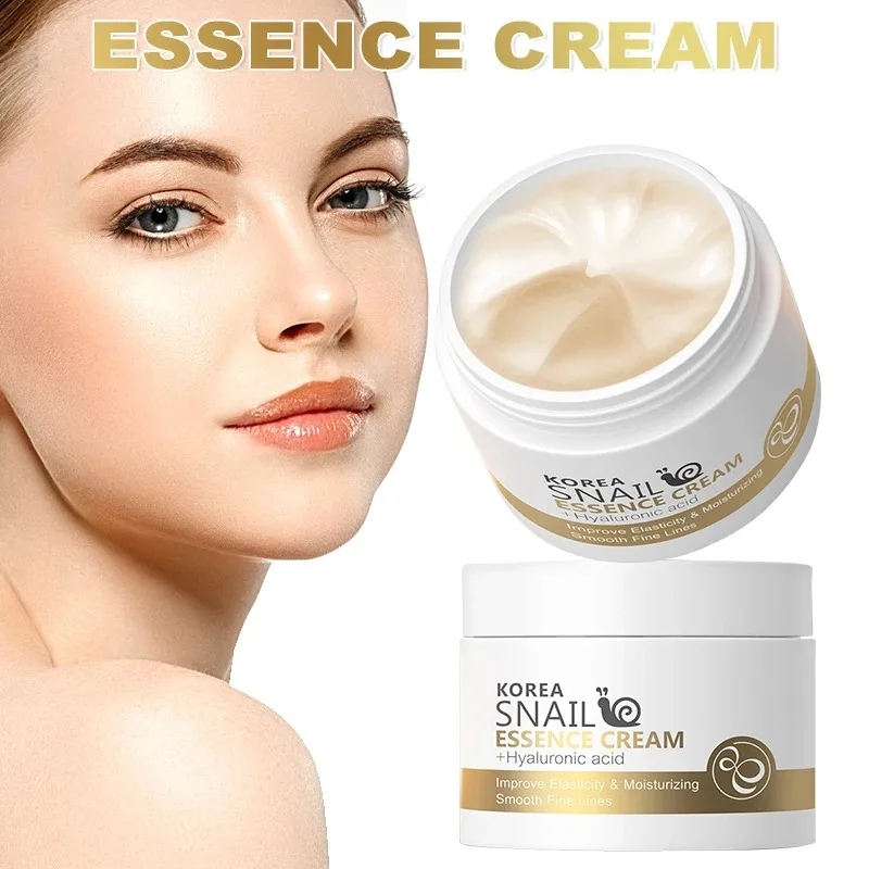 Snail Face Cream Collagen Facial Anti Aging Nourishing Brighten Serum Hyaluronic Acid Hydrating Moisturizing Daily Skin Care