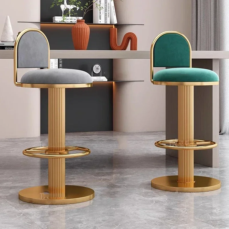 

Bar Stools Beauty Salon Chair Breakfast Swivel Bar Stool Kitchen Home Luxury Minimalist Lounge Backrest High Furniture Counter