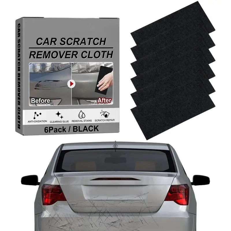 Car Scratch Repair Cloth 6pcs Auto Scratches Cloth Sparkle Auto Scratch Clothes Lightweight For Easy To Use Remove Water Dirt