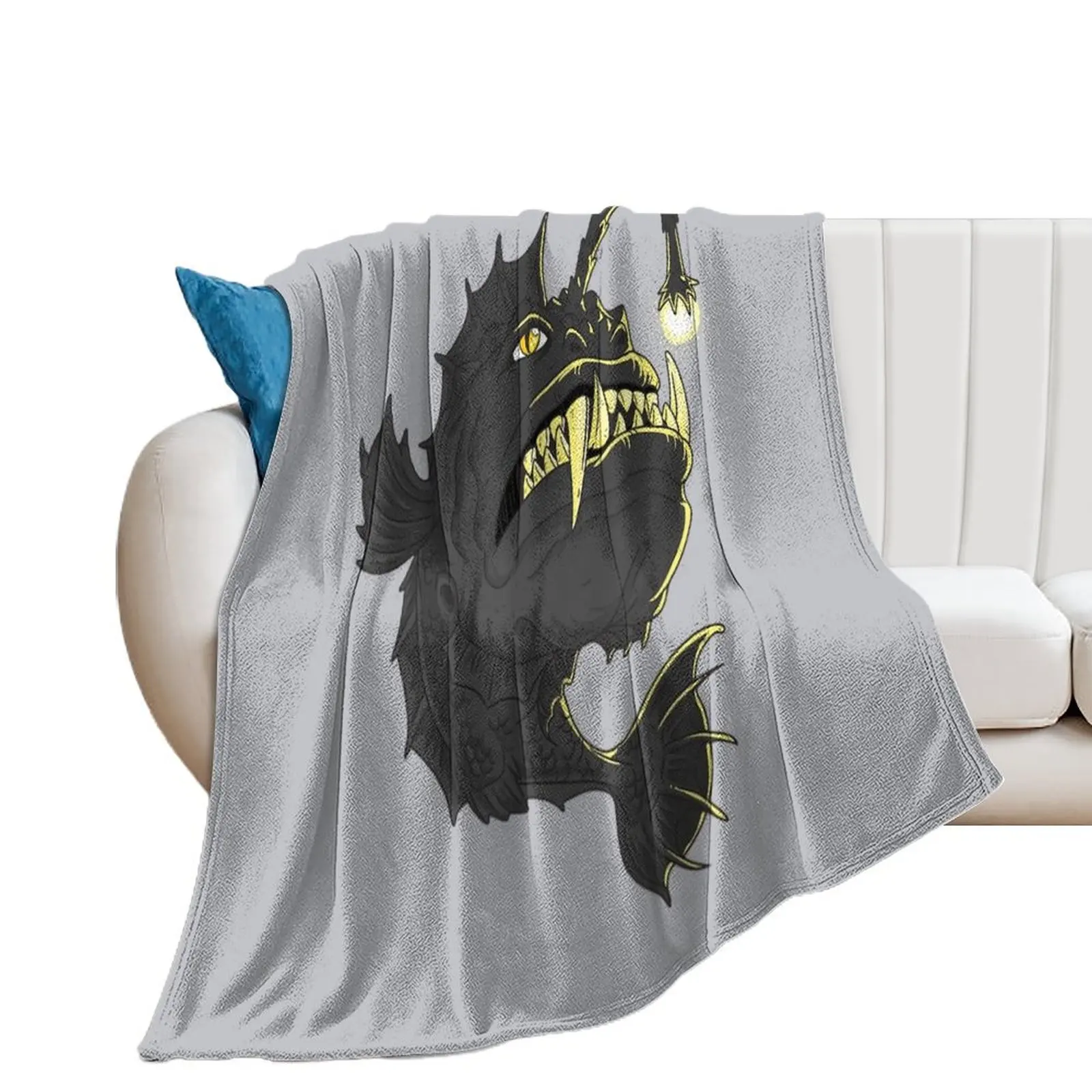 

Angler Fish Deep Sea Fish Throw Blanket cosplay anime Sofa Throw Blankets