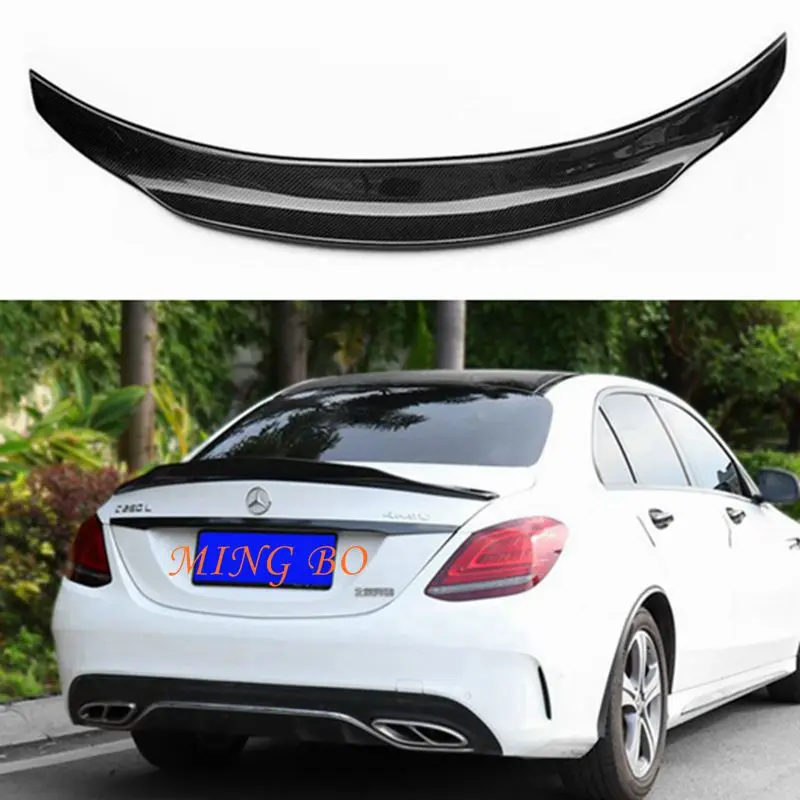 

FOR Mercedes-Benz C-Class W205 4Door sedan PSM Style Carbon Fiber Rear Spoiler Trunk Wing 2013-2022 FRP Forged carbon