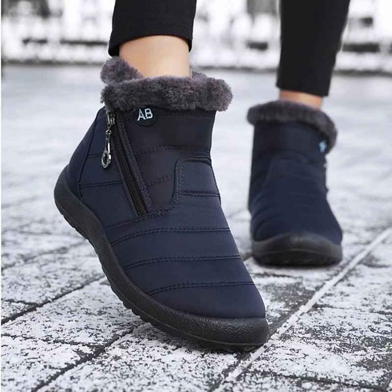 Classic Women Boots Snow Boots Waterproof Women Shoes Flat Casual Winter Shoes Ankle Boots For Women