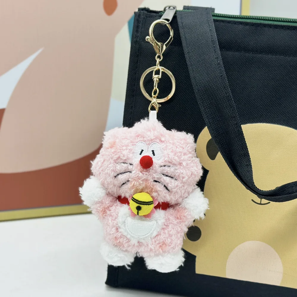 Doraemon Sakura Cherry Blossom Style Plush Doll Keychain Doraemon Cute Stuffed Doll Pendant Hanging Ornament Soft Toy Gift view 3