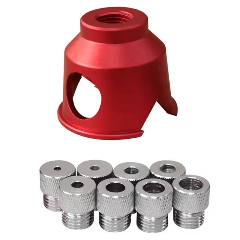 

B97A-8 Steel Drill Bushings Vertical Drill Guide Pocket Hole With 3-10Mm Drill 90 Degree Straight Hole Drilling Positioner