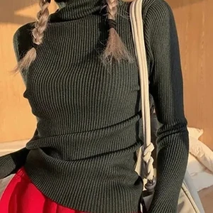 Lưới cổ áo cao của phụ nữ, áo thun mềm, nhảy Cashmire, áo len cơ bản, mùa thu, mùa đông, mùa thu, 2024 10 Bán hàng chính Pulover Caximire Nữ - №10