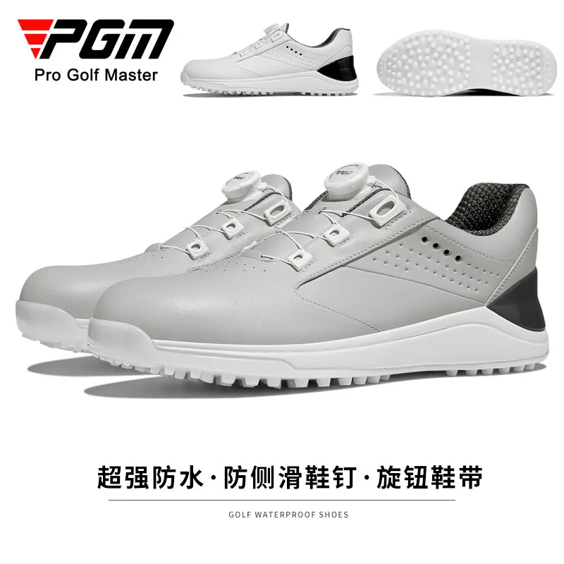 

PGM Men Golf Shoes Knob Shoelaces Anti-side Slip Waterproof Men's Sports Shoes Sneakers XZ309