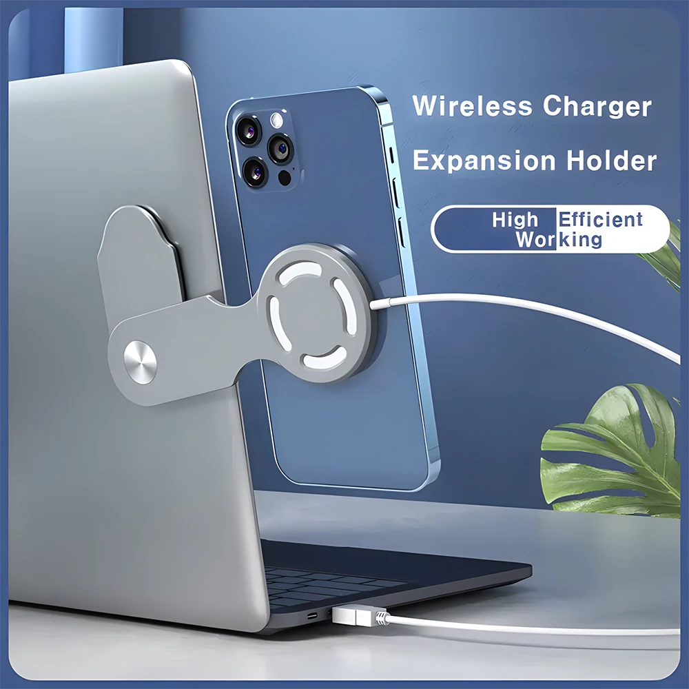 Extension Bracket Laptop Side Screen Clip Case for Magsafe Bracket Mobile Phone Stand Holder for iPhone Magsafe Laptop Mount