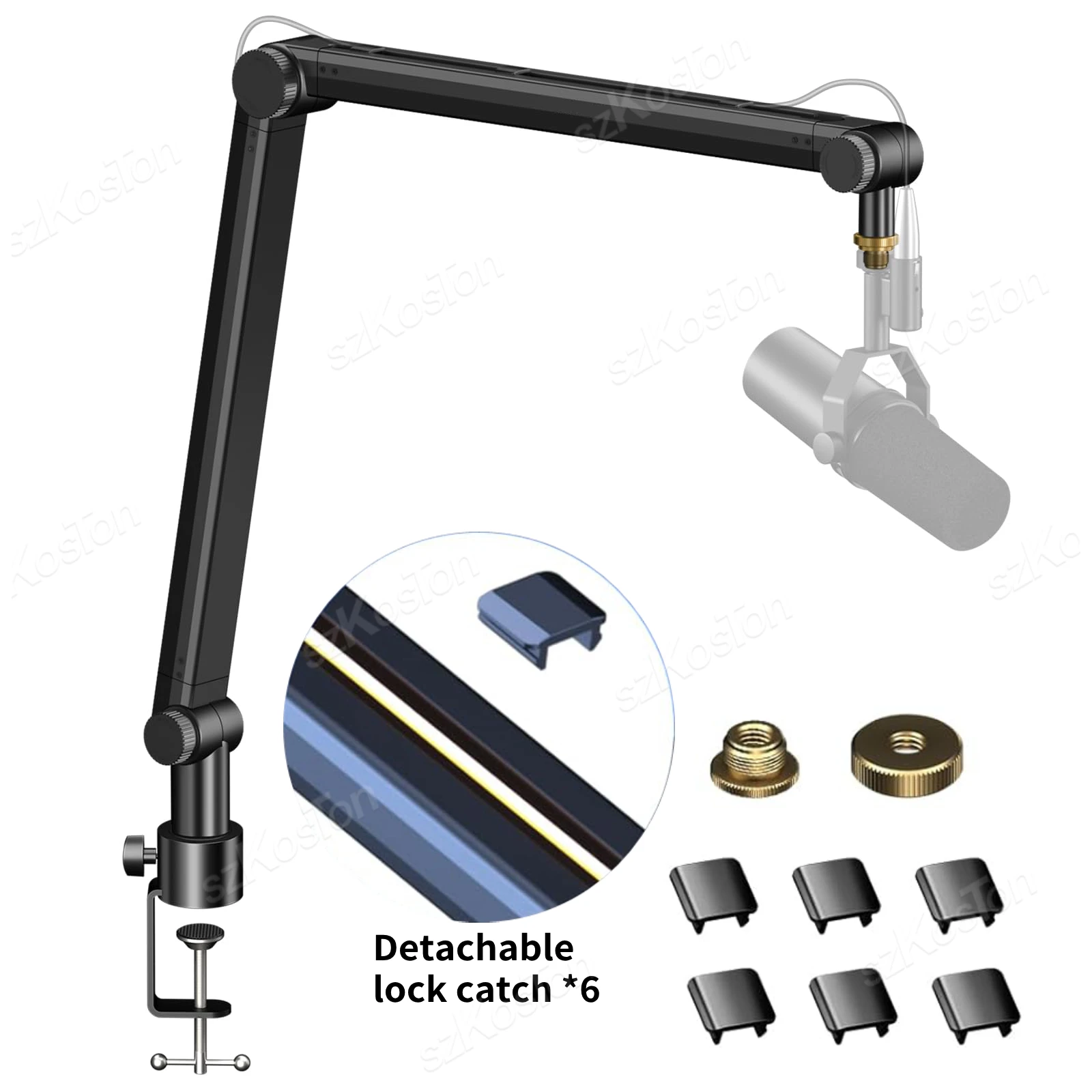 

Adjustable Microphone Stand 360° Rotatable Microphone Boom Arm Foldable Scissor Mic Stand for Shure SM7B MV7 AM8 K688 Support