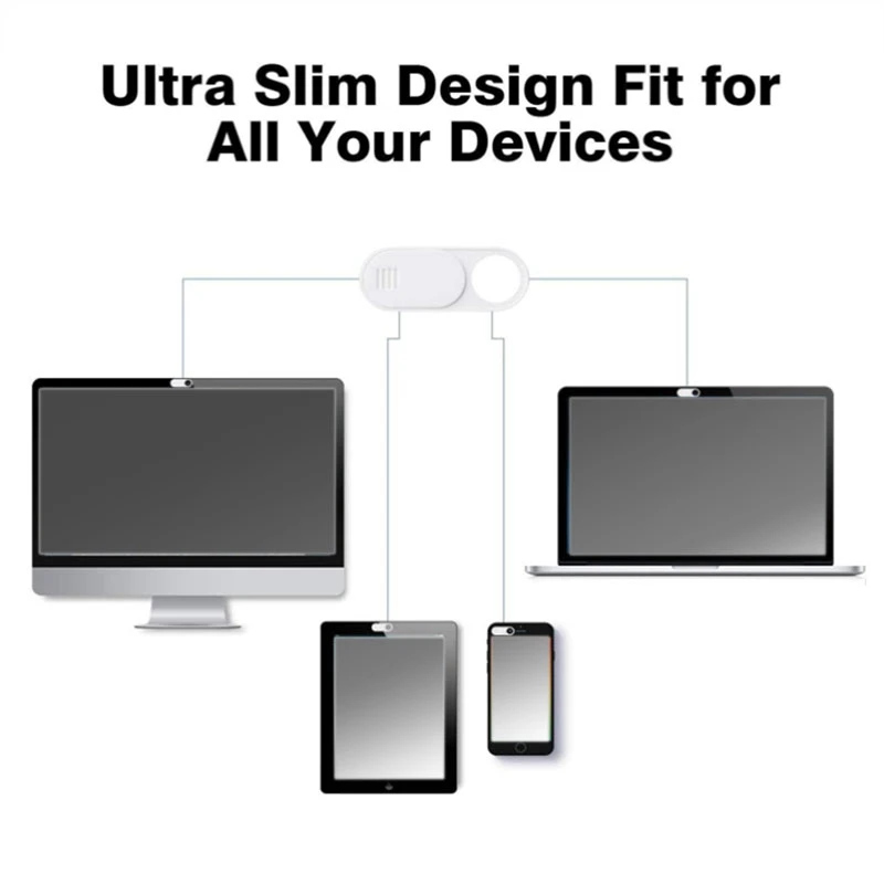 ABBG-9PCS Webcam Cover Slide, Ultra Thin Round Hole Laptop Camera Cover Slide Blocker For Computer Pro Imac PC