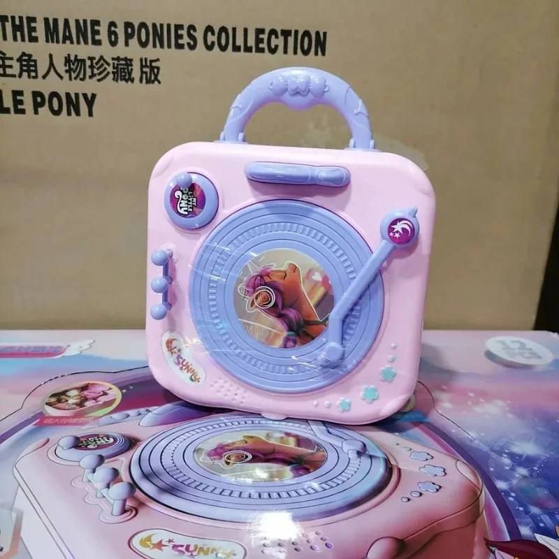 Hasbro meu pequeno pônei record player modelo figura de ação rotativo brinquedo engraçado meninas jogar casa crianças presentes aniversário