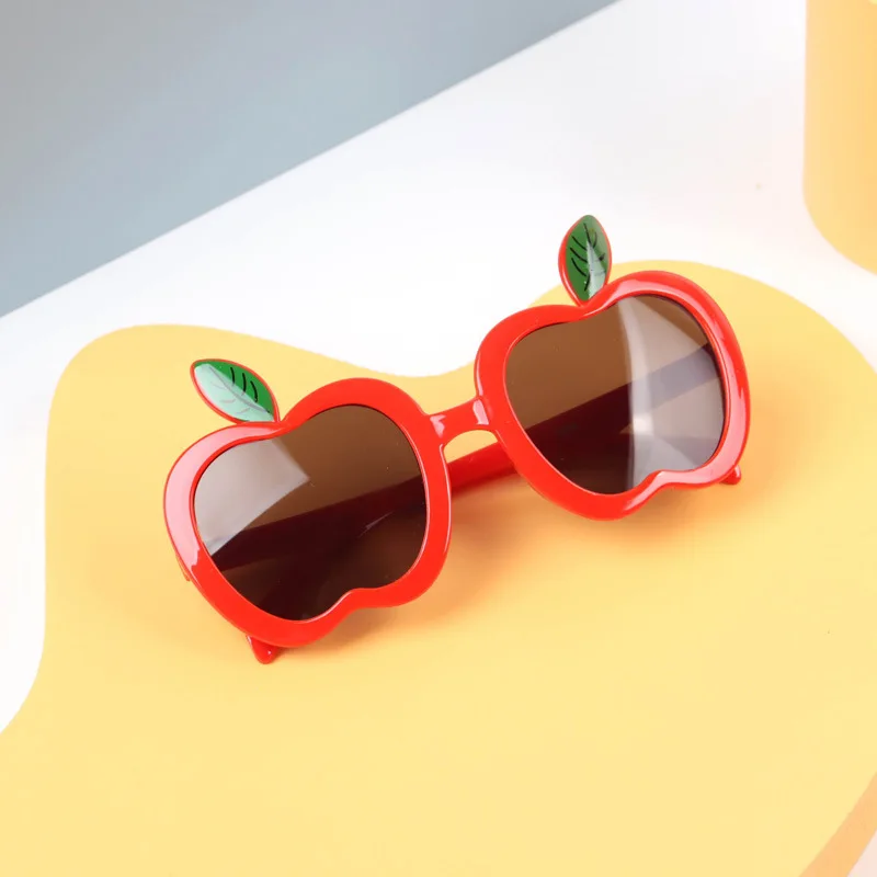 Apple Shape Children\'s Sunglasses Trendy Beach Sun Glasses UV400 Girls Boys Eyeglasses Outdoor Shades Decoration Eyewear