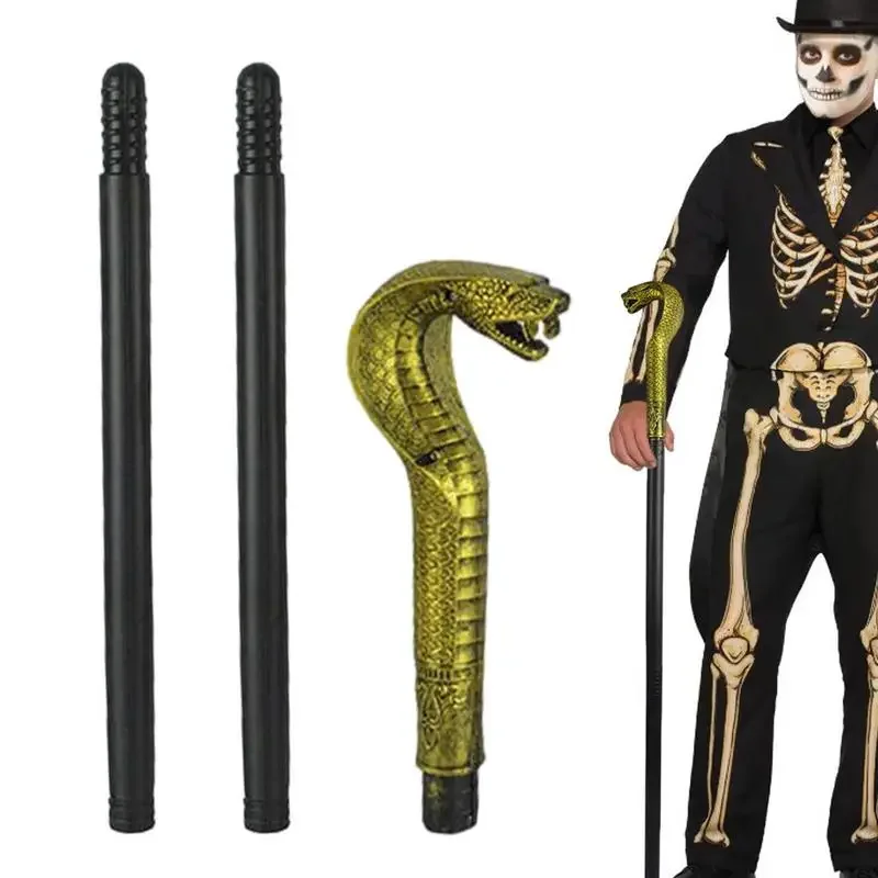 Accessoires d'Halloween Cosplay pharaon gyptien sceptre Simulation accessoires de scne roi magicien sceptre mascarade fte Cobras sceptre