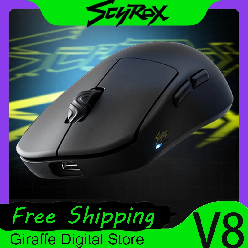 Scyrox V8 Wireless Mouse 8K PAW3950 Custom Driver Comfortable Feel E-sports Gaming Mouse 36g  Lightweight PC Gamer Accessories