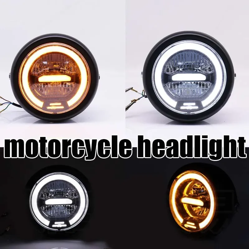 

Motorcycle Accessories Modified LED Front Headlight Suitable for Harley Angel Eyes CG125 Lamp Headlight Light Bulb