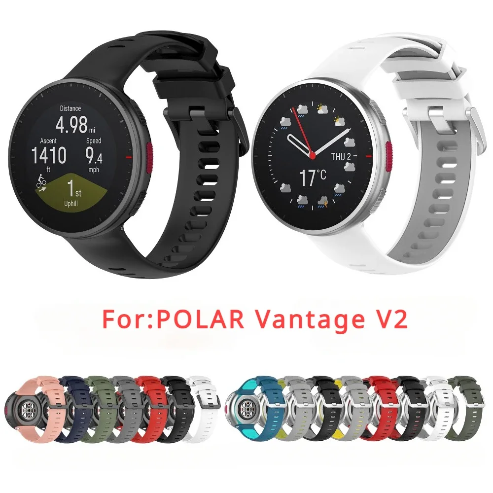 Silicone Strap For Polar vantage V2 Watch Band Soft smartwatch Sport Bracelet Wristband For Polar vantage V2 Watchband