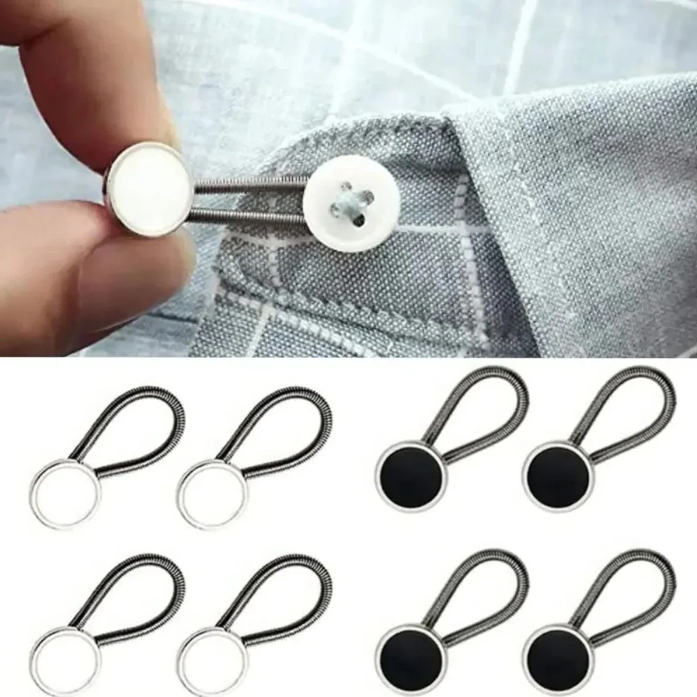 Seamless Pants Waist Expander, Telescopic Detachable Adjustable Jean Button, Waist Extension Replacement Button