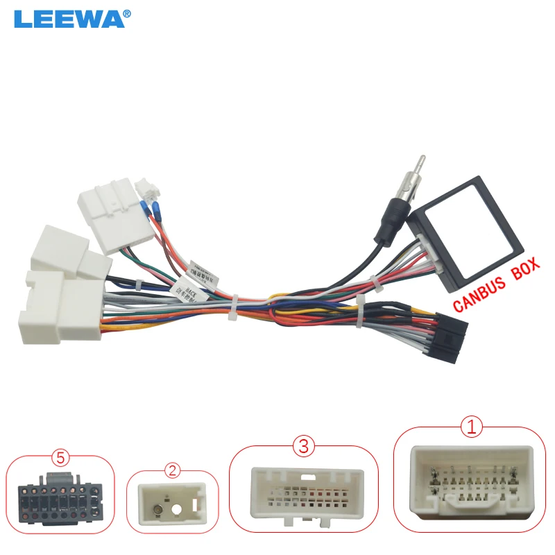 

LEEWA Car 16PIN Android Radio Power Cable Adapter With Canbus Box For Toyota Prado/Sequoia/Lexus 330/350 Audio DVD Player Wiring