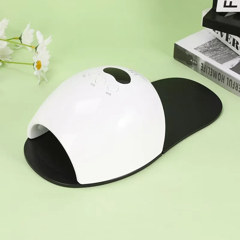 Uv/Led Nail Lamp for Manicure and Pedicure, Painless Phototherapy Lamp, Dual-Use Curing Lamp Suitable for Hands and Feet, with Removable Foot Pads, Phototherapy Lamp for Nail Gel Curing and Drying