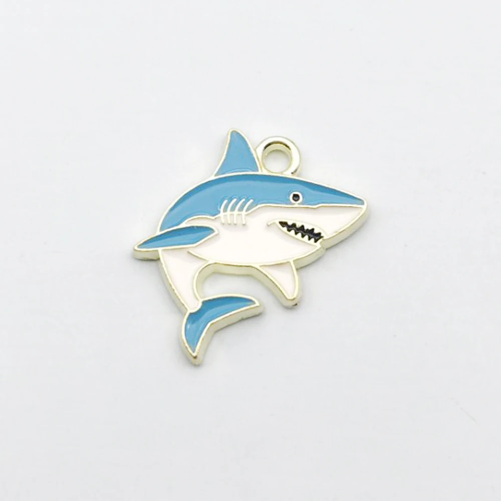 10pcs Shark Charm for Jewelry Making Accessories