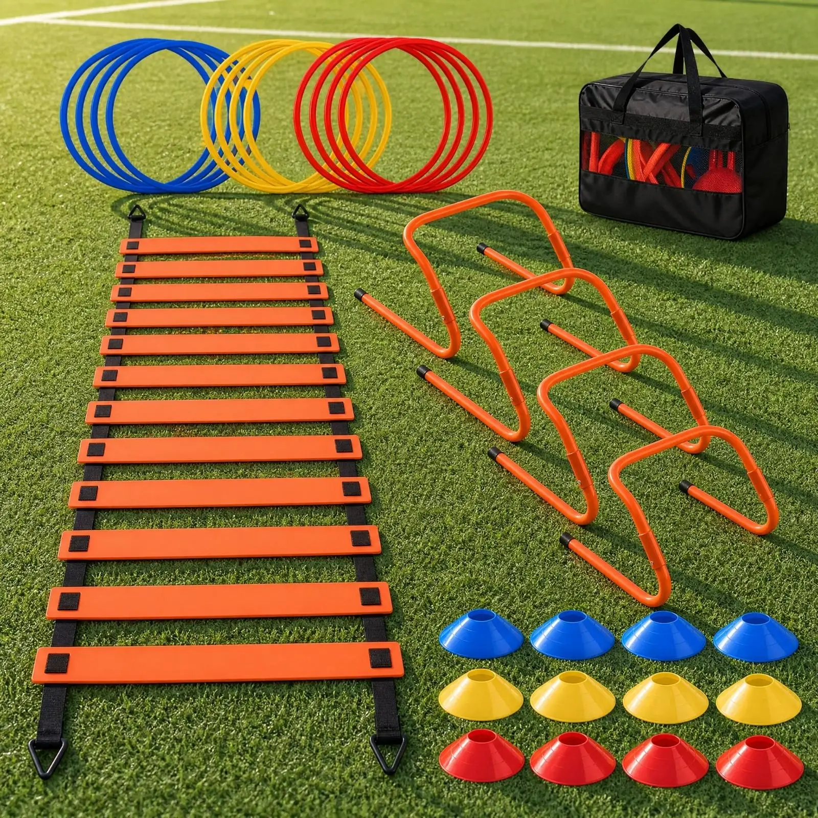 ชุดอุปกรณ์ฝึกความคล่องตัวสำหรั - Football Training Cone บทวิจารณ์และราคา