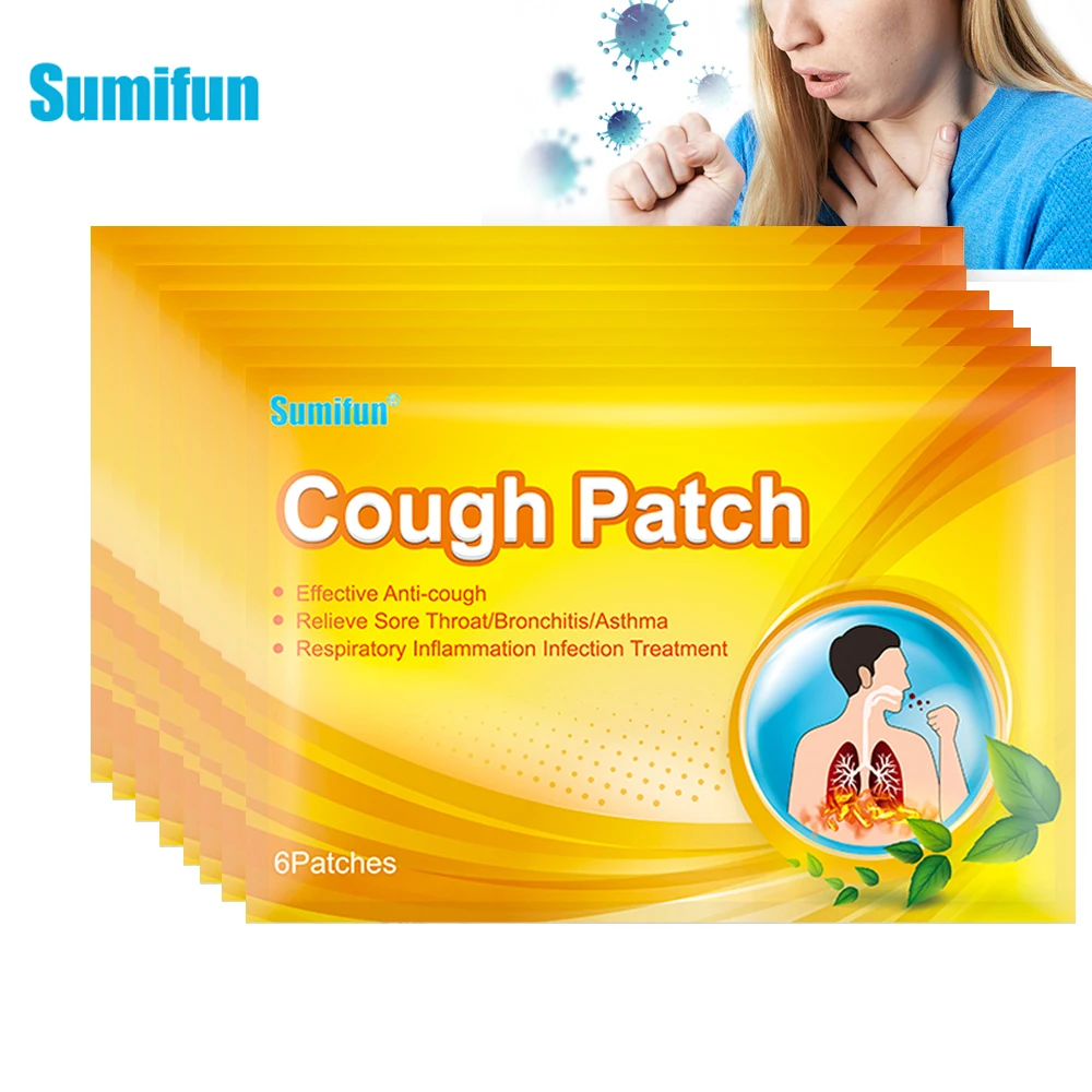 

6/18/30/48Pcs Sumifun Cough Relief Patch Throat Itching Asthma Cold Relief Sticker Moisten Lung Child Adult Respiratory Plaster