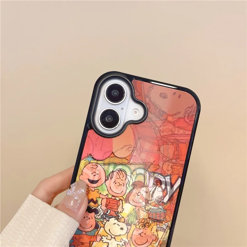 Etui Cute Cartoon Snoopy Magsafe Wireless Charge Case do iPhone 11 12 13 14 15 16 Pro Max Luxury Snoopy 3D Change Image Funny Snoopy