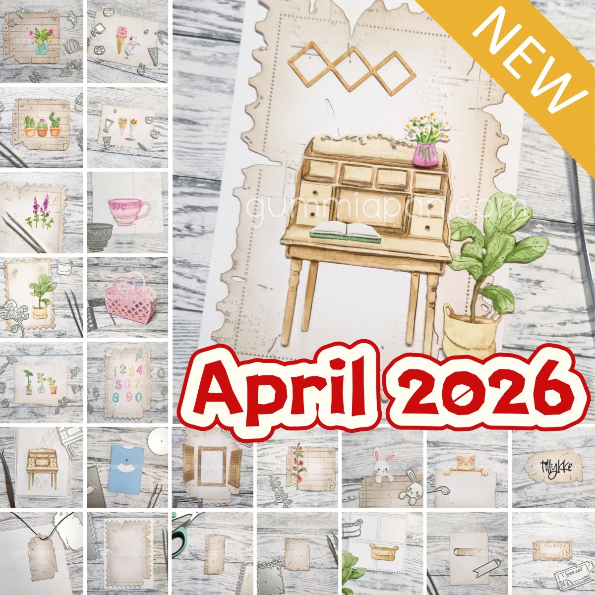 Cacti Wooden Windows Glass Mini Metal Cutting Dies for DIY Greeting Card Making Scrapbooking Craft Decoration April 2026 New