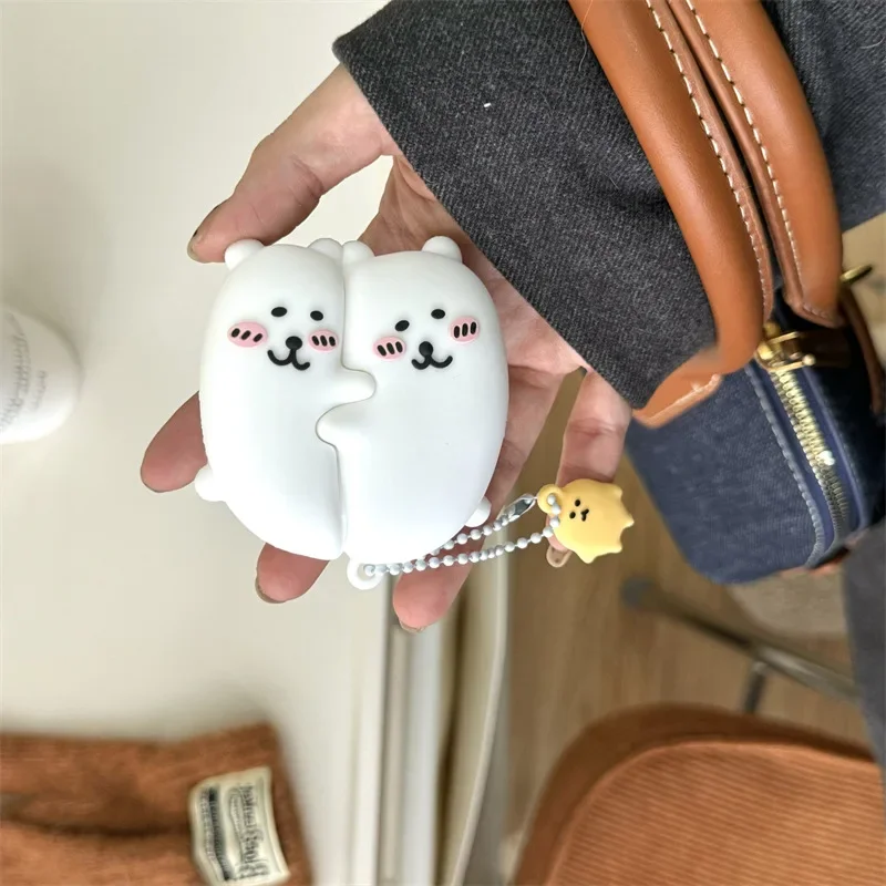 Cartoon Embrace Bear Case for AirPods 4 Airpod 1 2 3 Pro Pro2  Bluetooth Earbuds Charging Box Protective Earphone Case Cover