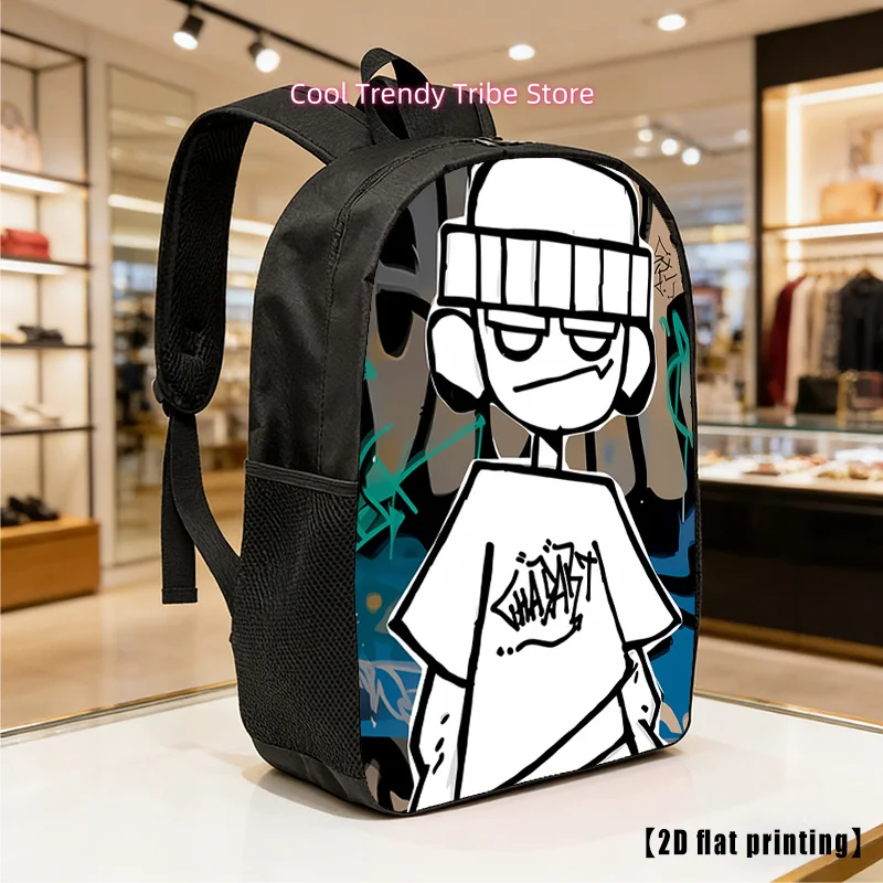 Cartoon Rebellion, Lightweight, Large-Capacity Unisex Backpack with Adjustable Shoulder Straps, Side Pockets, Suitable for Casua