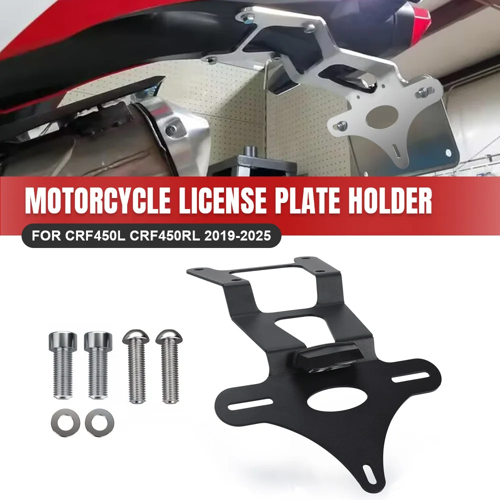 

Motorcycle Accessories For HONDA CRF450L CRF450RL 2019-2020 2021 2022 2023 2024 2025 License Plate Holder Number Plate Bracket
