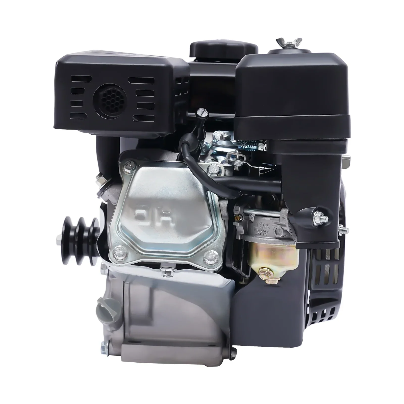 Motor a gasolina de 4 tempos Motor a gás refrigerado a ar com partida elétrica de 7,5 HP preto