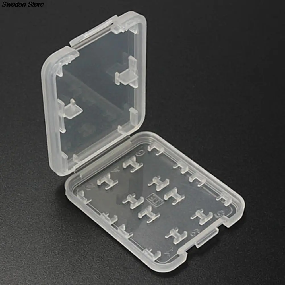 1PC Protector Holder Micro Box For SD SDHC TF MS Memory Card Storage Case Box Bag Plastic Boxes Transparent