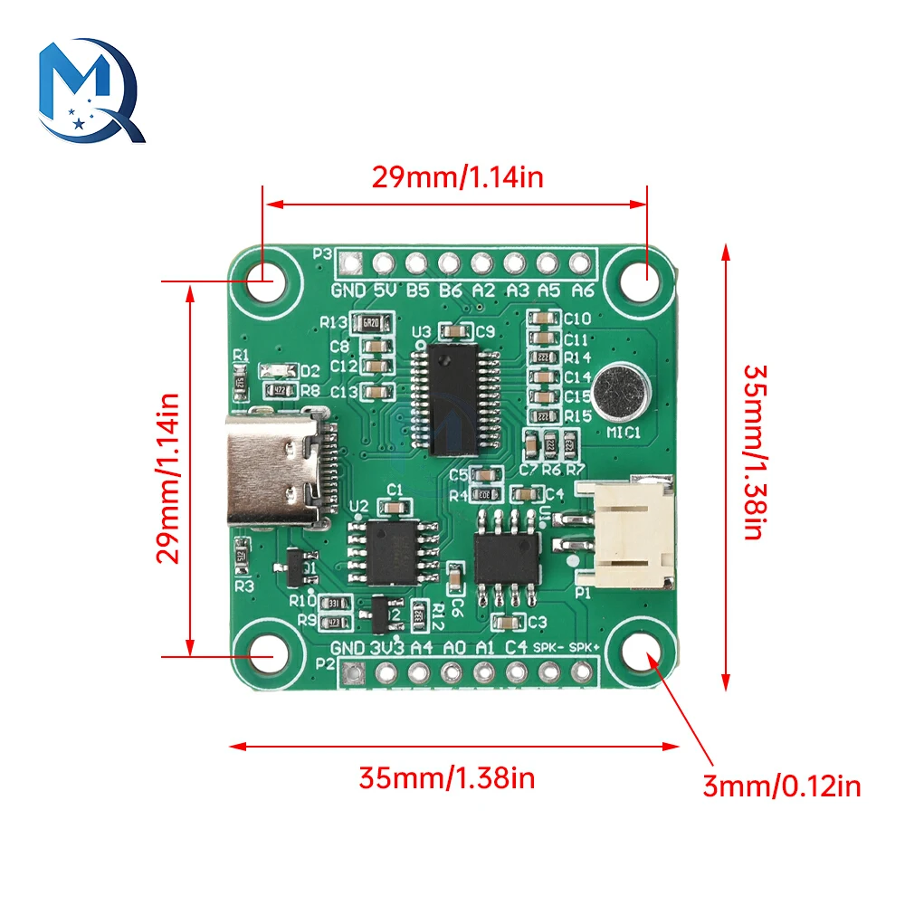 DC 5V SNR9912VR Offline Speech Recognition Development Board Module Supports For AI Deepseek Secondary Development Type C