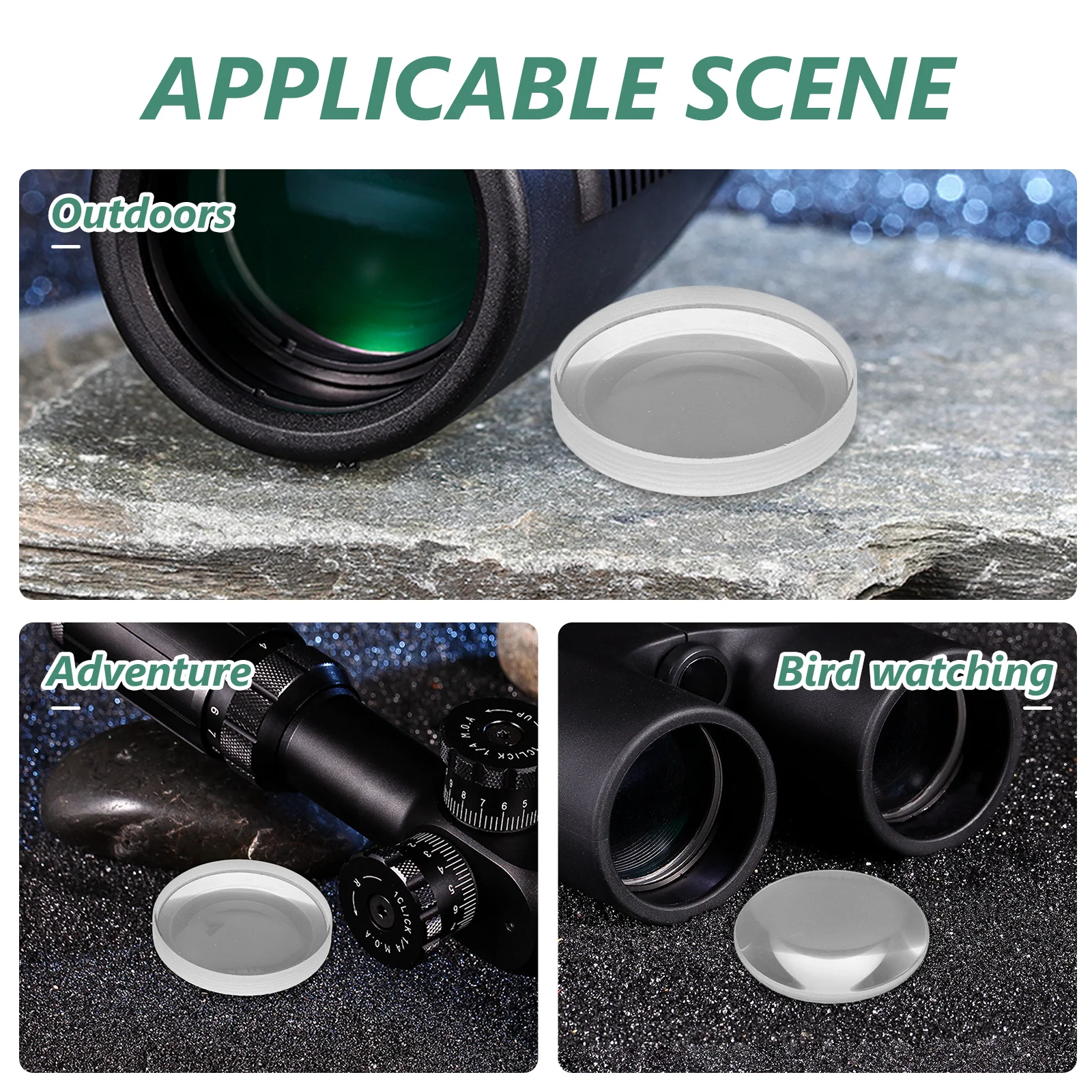 1Set Optical Lens Set 6 Pieces for Physical Science Experiments Clear Image Magnifying Lens Physics Teaching Kit