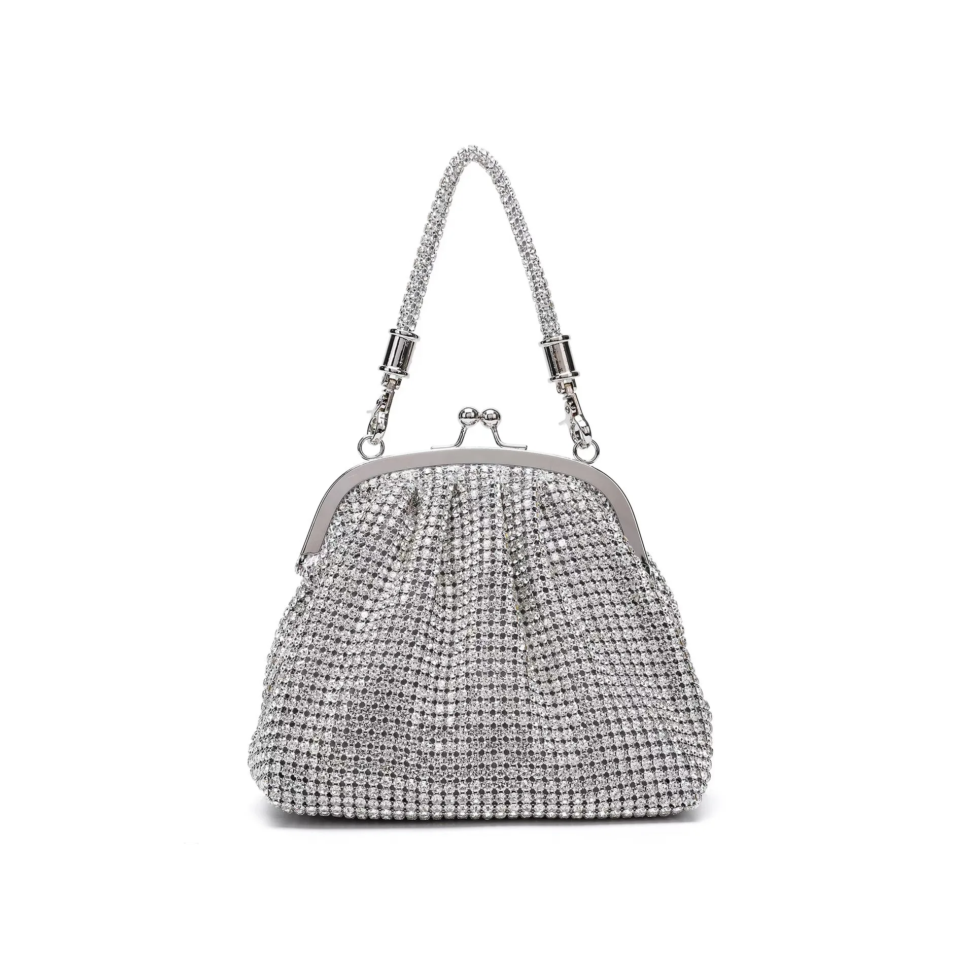 

European and American dinner bags luxurious diamond-filled handheld bags French light luxury diamond-encrusted shell bags style