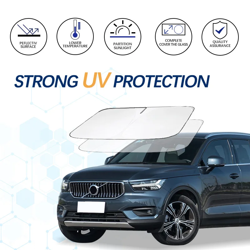 Windshield Sun Shade For Volvo XC40 R design XC40 Sunshade Sun Visor Protector Foldable Blocks UV Rays Keep Your Car Cooler