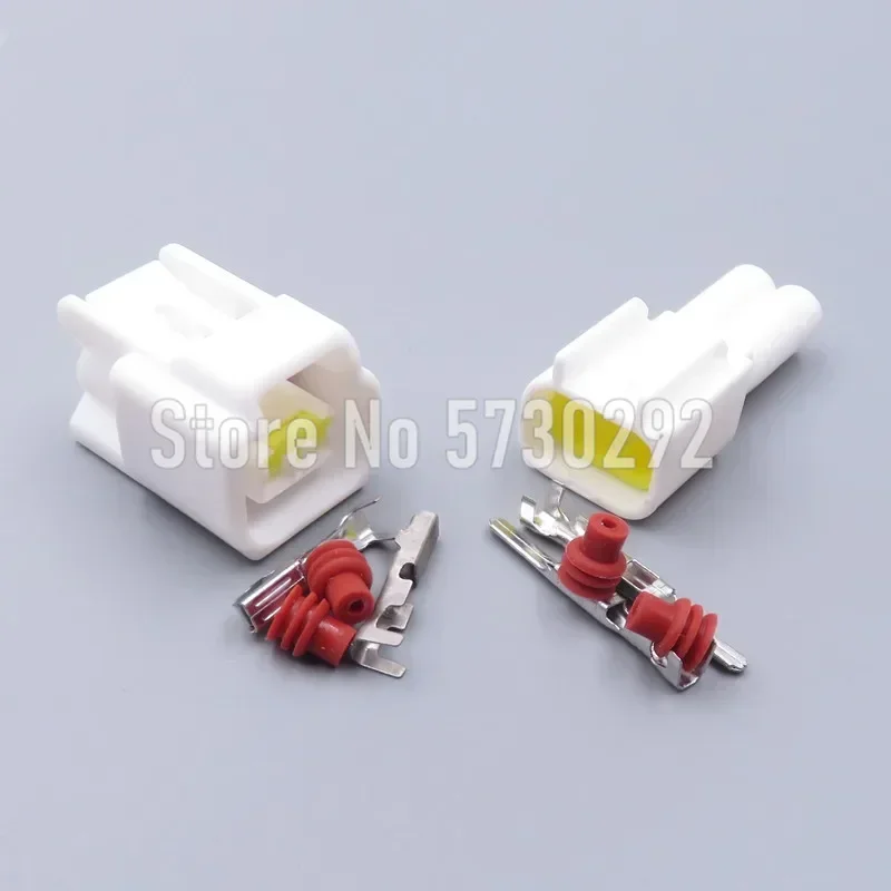 2P Automotive High Voltage Pack Ignition Coil Socket White Wiring Harness Sealed Plug FW-C-2F-B FW-C-2M-B