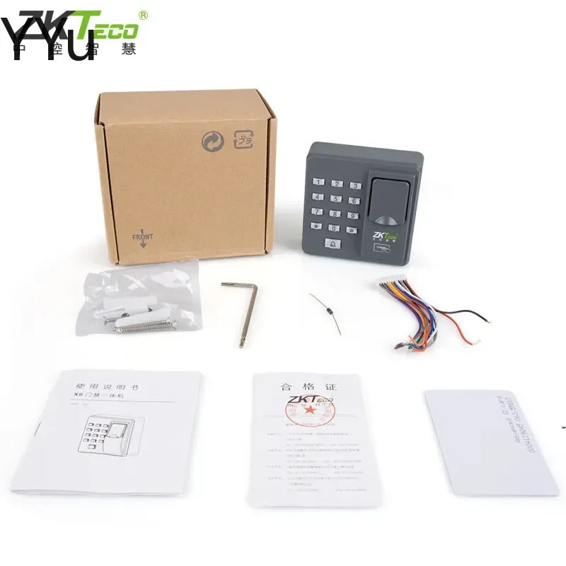 for ZKTeco X6 Fingerprint Access Control System 86 Type Wall Mount RFID Card Password Biometric Time Attendance Door Lock