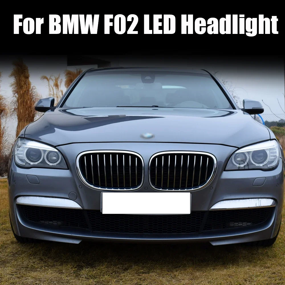 

2 шт., фары с динамическим сигналом, автомобильные аксессуары, обновленный модифицированный новый светодиодный светильник для BMW 7 серии F02 2009-2012, фары в сборе