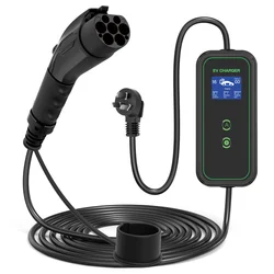 Pistola de carga EV portátil para coche Tesla, Cable de 5M, 16/32A, 3,5/7KW, nueva energía, pistola de carga para vehículo, hogar, CA, portátil, carga rápida