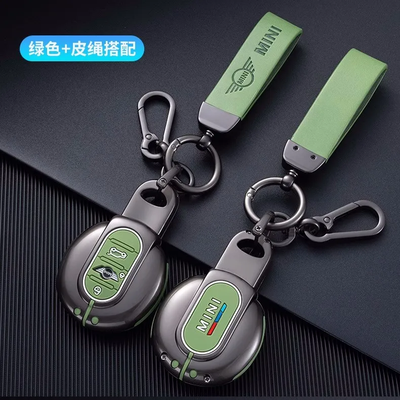 Leather Car Key Case Cover For BMW MINI COOPER S ONE JCW F54 F55 F56 F57 F60 CLUBMAN COUNTRYMAN Remote Fob Keychain Accessories