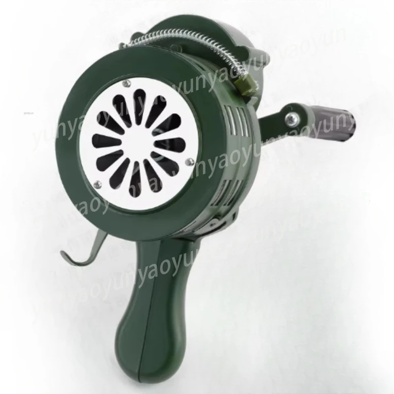 Hand Crank Emergency Siren, Portable Manual Alarm for Drill Warning, Copper Alloy Loudspeaker