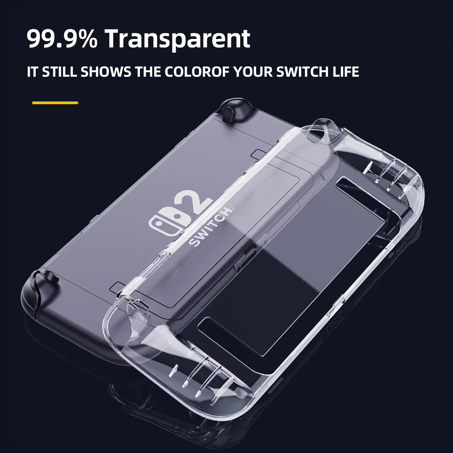 2025 غطاء حماية قابل للفصل للتبديل 2 حافظة من البولي يوريثان كريستال مضاد للخدش متوافق مع وحدة تحكم نينتندو سويتش 2 Gmae