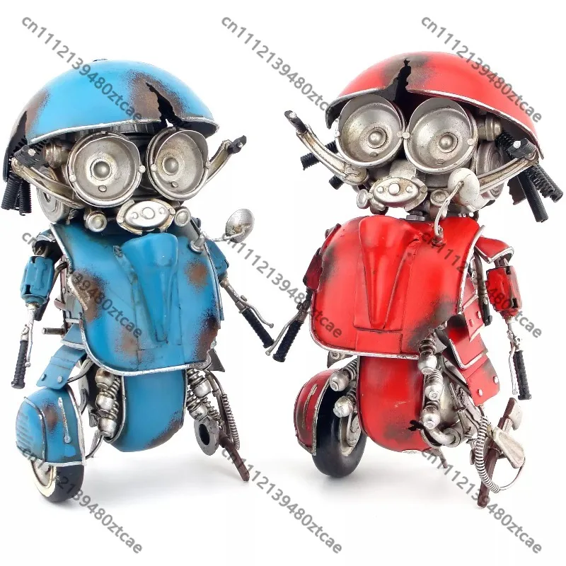 Vintage Iron Robot Model Transformer Little King Kong 5 Pager, Handmade Creative Gift, Living Room Home Ornament