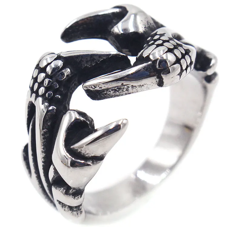 

Bxzyrt 316L Stainless Steel Vintage Punk Falcon's Talons Ring For Men Rock Party Hip-Hop Biker Rings Men's Fashion Jewelry