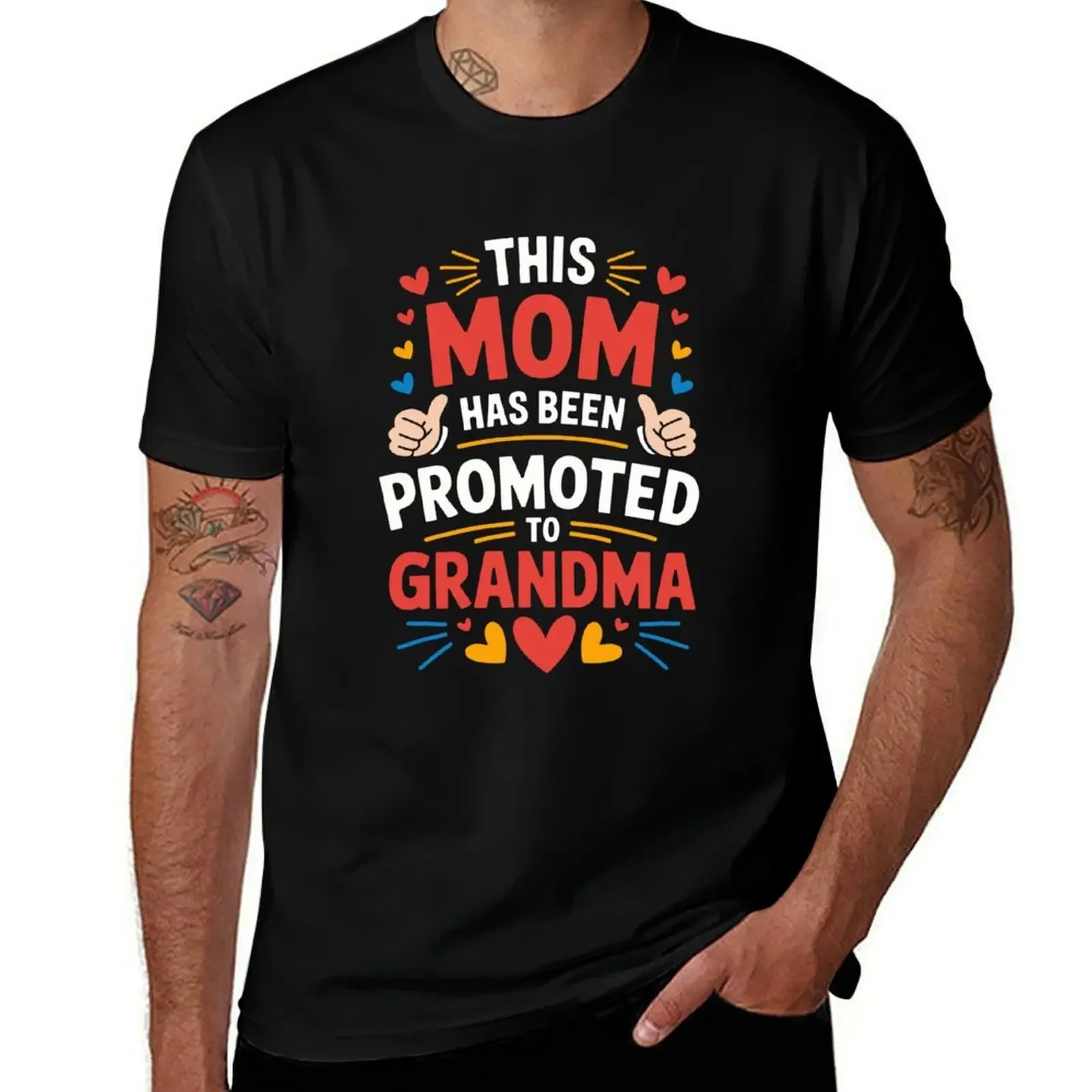 

This Mom Has Been Promoted To Grandma T-Shirt baggy shirts quick drying shirts graphic tee street wear plain white t shirts men