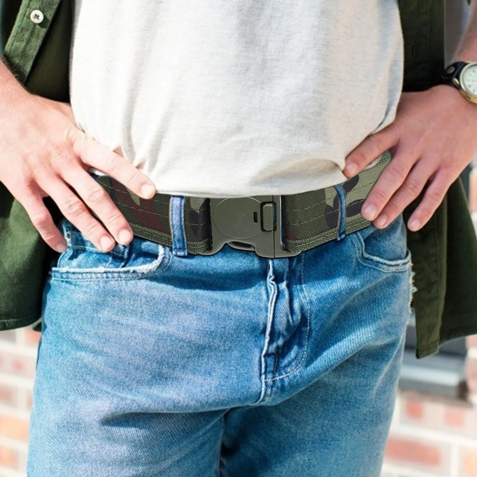 

Outdoor Mountaineering Extended Waist Belt Heavy-Duty Tear-Resistant Flexible for Camping Hiking Hunting Outdoor